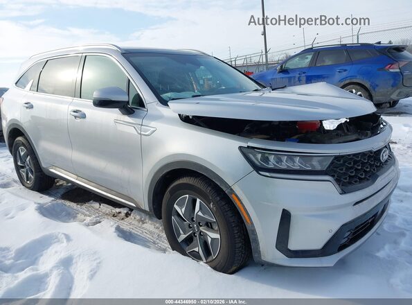 KNDRH4LG7M5044599 2021 KIA SORENTO HYBRID Серебряный Вид задней части салона