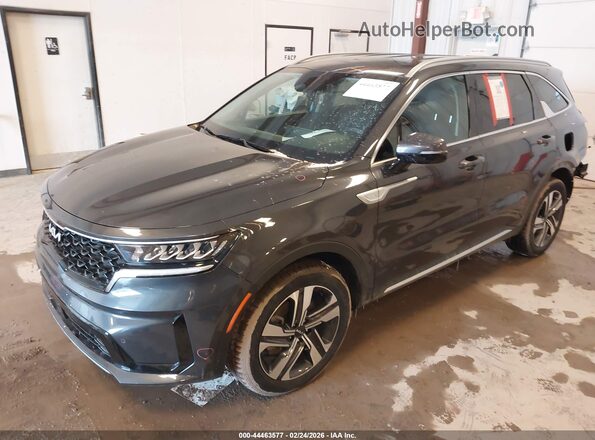 KNDRHDLG1P5177105 2023 KIA SORENTO HYBRID Серый Передняя левая четверть