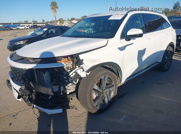 KNDRHDLG6P5167086 2023 KIA SORENTO HYBRID Белый Передняя левая четверть