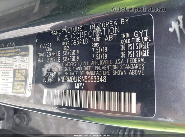 KNDRMDLH3N5063348 2022 KIA SORENTO PLUG-IN HYBRID Серый Вид подкапотного пространства