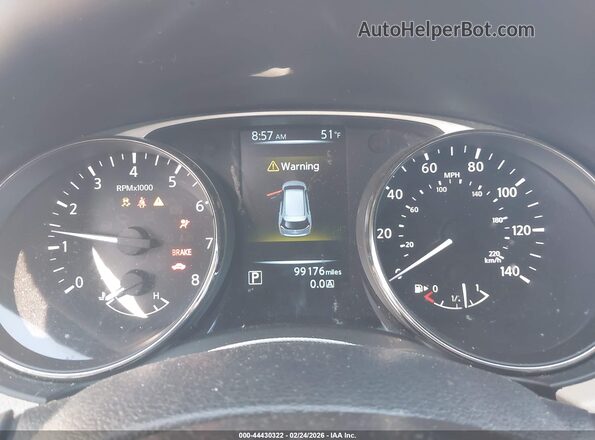 KNMAT2MT4GP658885 2016 NISSAN ROGUE Red Widok tylnych siedzeń