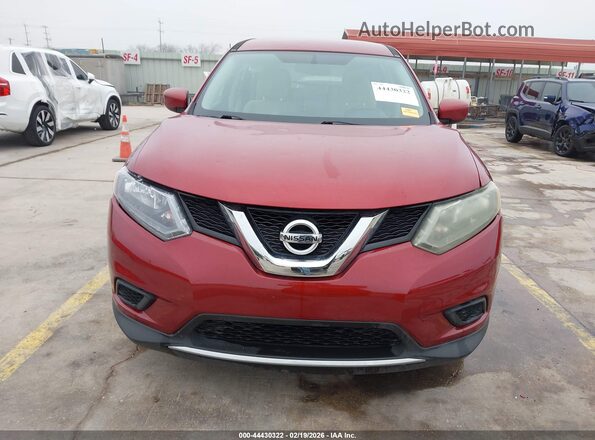 KNMAT2MT4GP658885 2016 NISSAN ROGUE Red Widok zestawu wskaźników