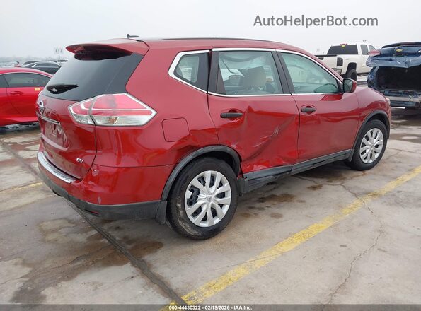 KNMAT2MT4GP658885 2016 NISSAN ROGUE Red Tył prawy