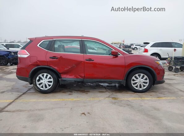 KNMAT2MT4GP658885 2016 NISSAN ROGUE Red Widok wnętrza z tyłu