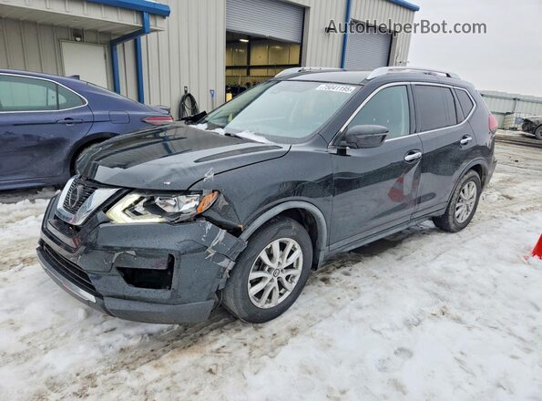 KNMAT2MT4KP558360 2019 NISSAN ROGUE Black Առջևի ձախ երեք քառորդ տեսարան