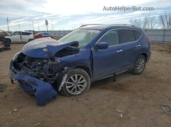 KNMAT2MV2KP552963 2019 NISSAN ROGUE Blue წინა მარცხენა ხედი სამი მეოთხედიდან