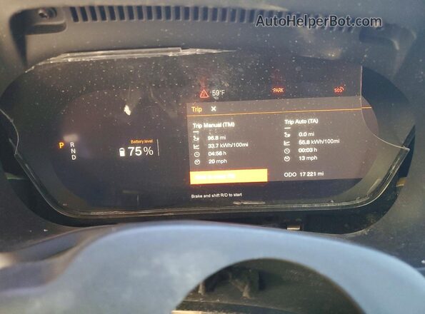 LPSED3KA1ML019851 2021 POLESTAR 2 Gray Instrument cluster view