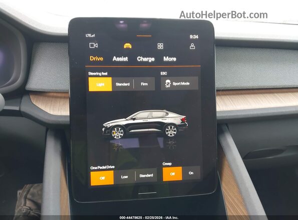 LPSED3KA4NL059942 2022 POLESTAR 2 Серебряный 