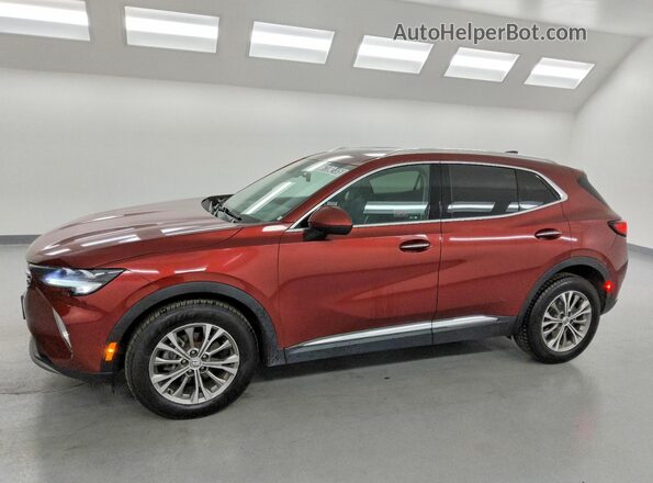 LRBAZLR48PD066296 2023 BUICK ENVISION Red Առջևի ձախ երեք քառորդ տեսարան