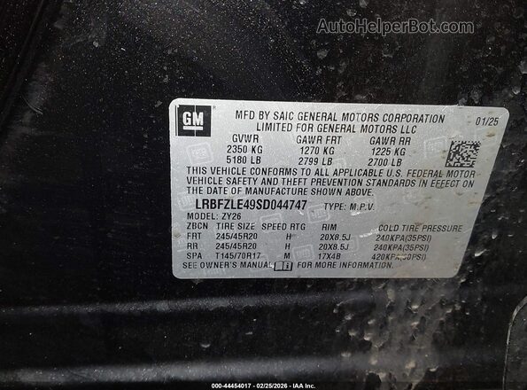 LRBFZLE49SD044747 2025 BUICK ENVISION Черный Вид подкапотного пространства