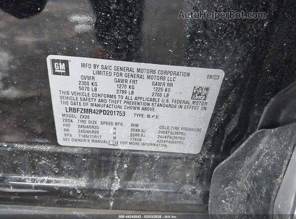 LRBFZMR42PD201753 2023 BUICK ENVISION Black ძრავის განყოფილების ხედი