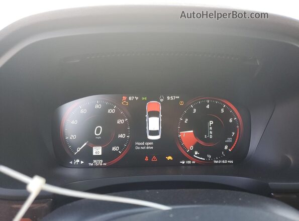 LVYA22MK9LP161084 2020 VOLVO S90 White Widok zestawu wskaźników