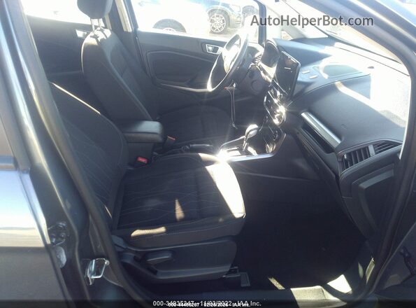 MAJ3S2GE9KC291237 2019 FORD ECOSPORT Gray Widok wnętrza z przodu