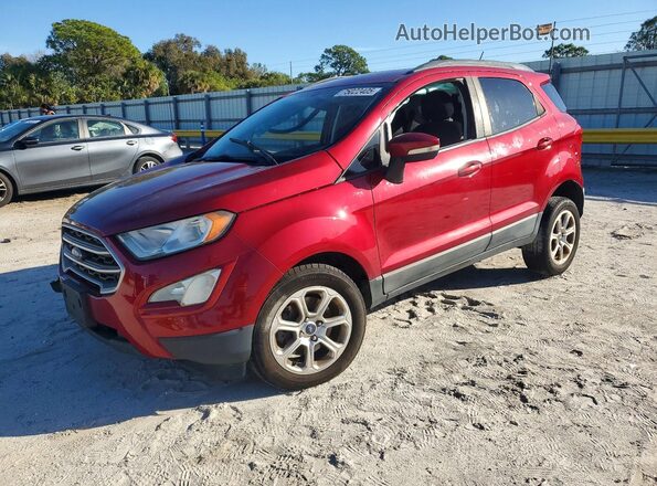 MAJ6S3GL0KC264137 2019 FORD ECOSPORT Red Առջևի ձախ երեք քառորդ տեսարան