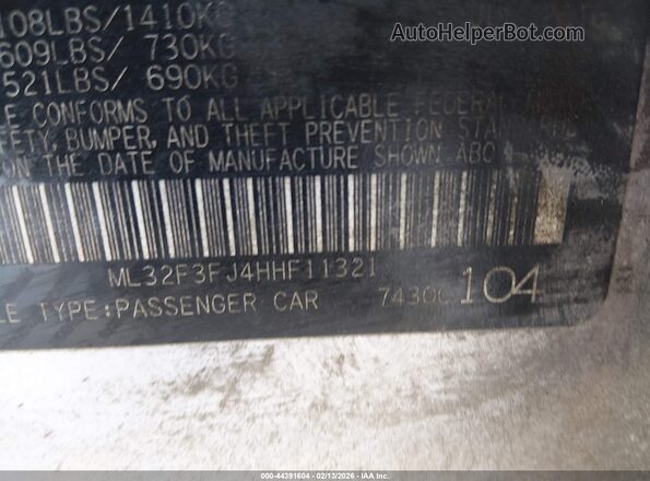 ML32F3FJ4HHF11321 2017 MITSUBISHI MIRAGE G4 Серебряный Вид подкапотного пространства