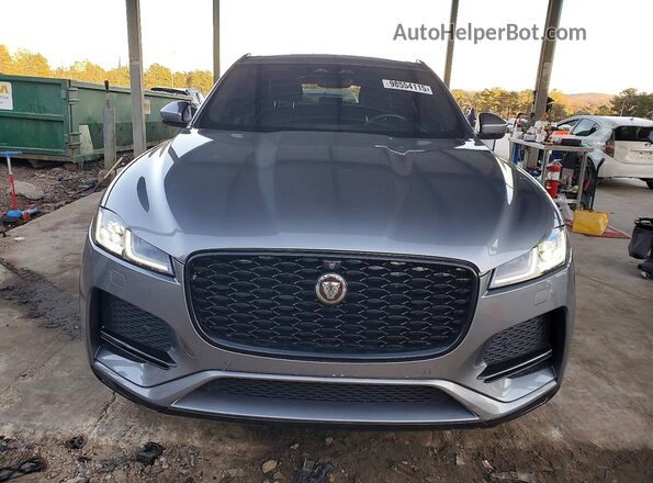 SADCJ2EX1MA677624 2021 JAGUAR F-PACE Gray Widok z przodu