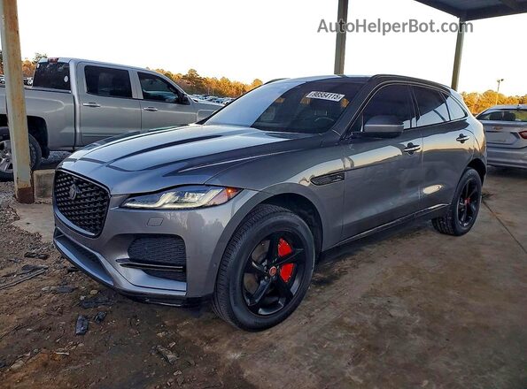 SADCJ2EX1MA677624 2021 JAGUAR F-PACE Gray Przód lewy