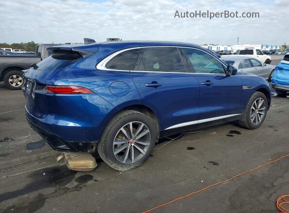 SADCJ2EX1MA682824 2021 JAGUAR F-PACE Blue Rear right