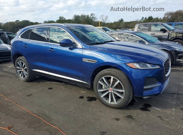 SADCJ2EX1MA682824 2021 JAGUAR F-PACE Blue Front right