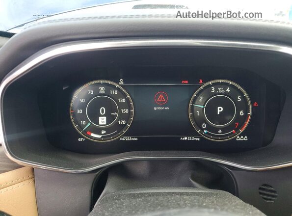 SADCJ2EX1MA682824 2021 JAGUAR F-PACE Blue Instrument cluster view