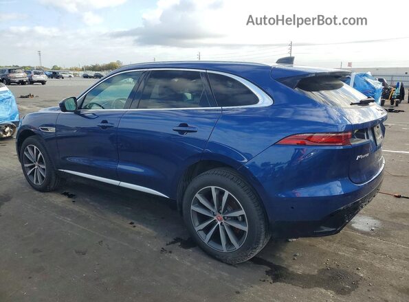 SADCJ2EX1MA682824 2021 JAGUAR F-PACE Blue Rear left
