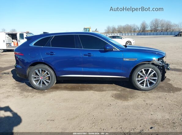 SADCJ2EX1NA699074 2022 JAGUAR F-PACE Синий Панорамный вид салона 360°