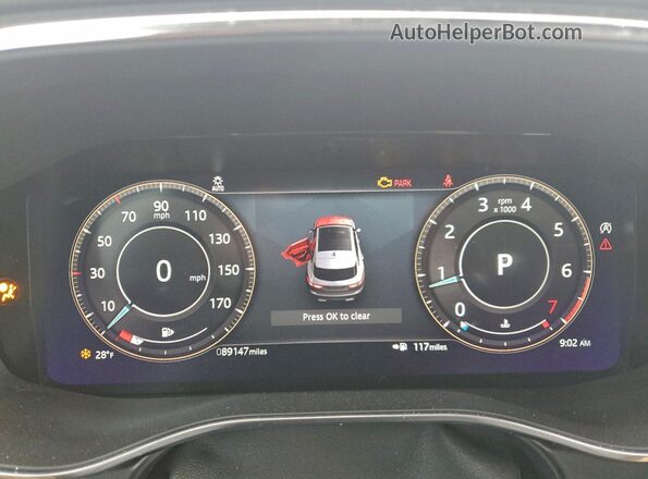 SADCJ2EX2MA666518 2021 JAGUAR F-PACE Черный Вид щитка приборов