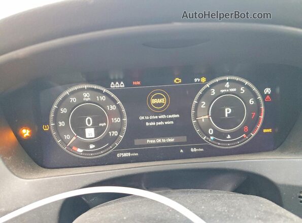 SADCK2GX4KA359360 2019 JAGUAR F-PACE White Widok zestawu wskaźników