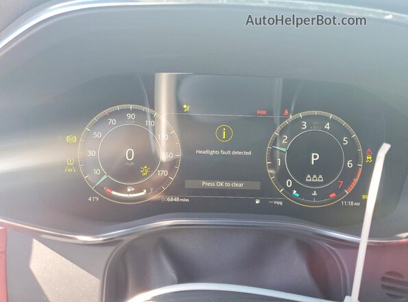 SADCT2EX3SA749141 2025 JAGUAR F-PACE White Instrument cluster view