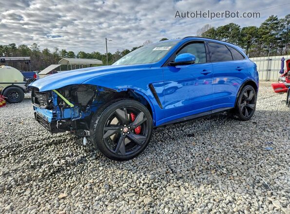 SADCZ2EE7NA696428 2022 JAGUAR F-PACE Blue Vista tres cuartos delantera izquierda