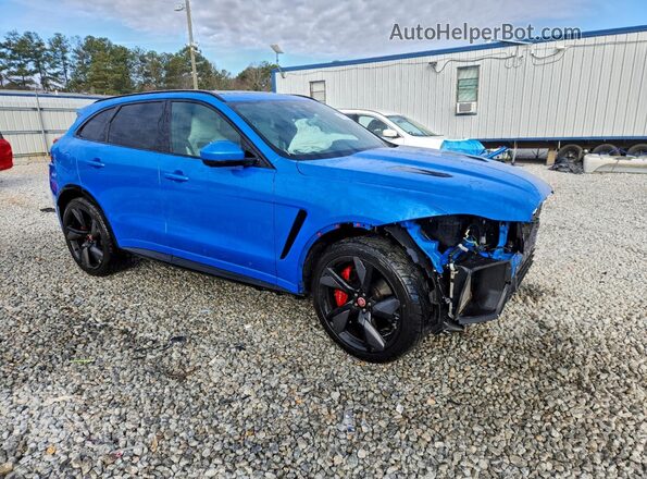 SADCZ2EE7NA696428 2022 JAGUAR F-PACE Blue Delantero derecho