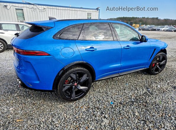 SADCZ2EE7NA696428 2022 JAGUAR F-PACE Blue Trasero derecho