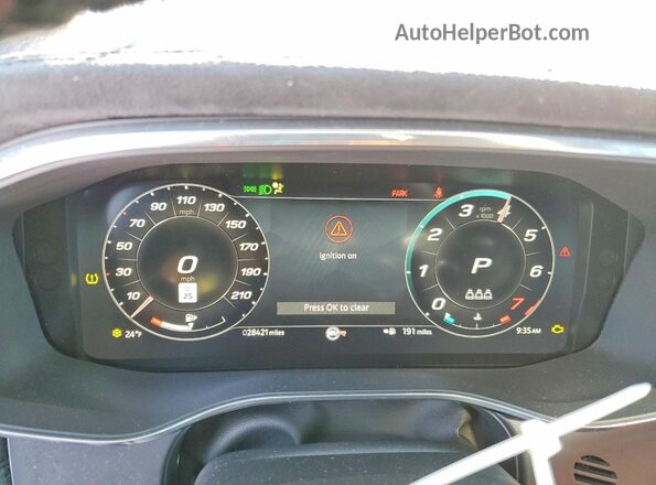 SADCZ2EE9PA708162 2023 JAGUAR F-PACE Black Widok zestawu wskaźników