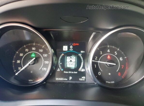 SADFJ2FX1J1Z30979 2018 JAGUAR E-PACE Черный Вид щитка приборов