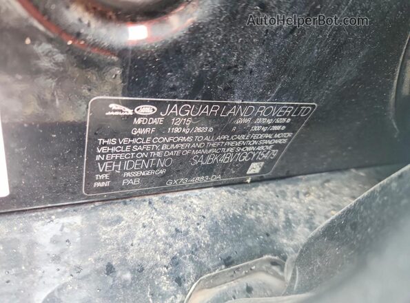 SAJBK4BV1GCY15479 2016 JAGUAR XF Black Вид підкапотного простору