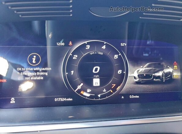 SAJDF5GX0MCK72375 2021 JAGUAR F-TYPE Серый Вид щитка приборов