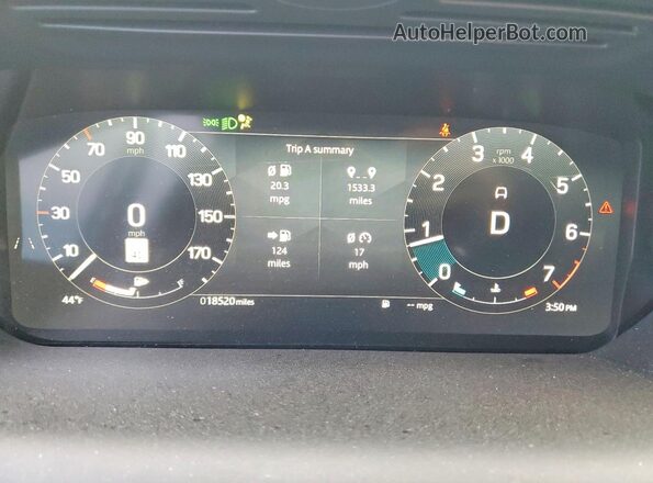 SALCJ2FX1SH354553 2025 LAND ROVER DISCOVERY Black Widok zestawu wskaźników