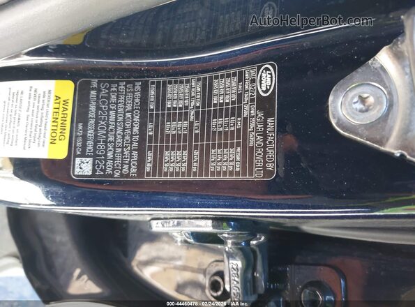 SALCP2FX0MH891254 2021 LAND ROVER DISCOVERY SPORT Синий Вид подкапотного пространства