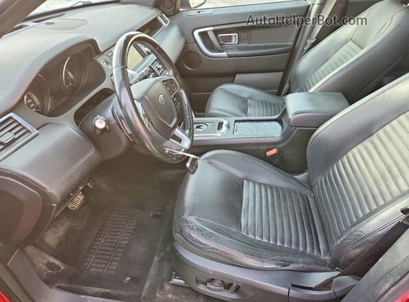 SALCT2BG1GH549818 2016 LAND ROVER DISCOVERY Red Widok wnętrza z przodu