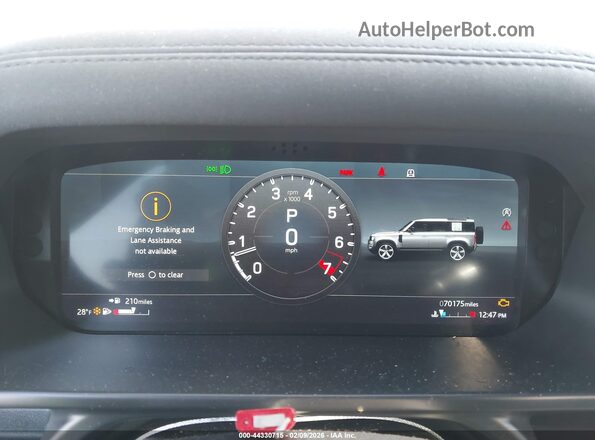 SALE2ERU7M2037696 2021 LAND ROVER DEFENDER Серый Вид задних сидений