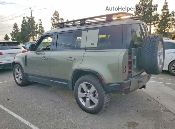SALE37RU6M2037603 2021 LAND ROVER DEFENDER Green Rear left