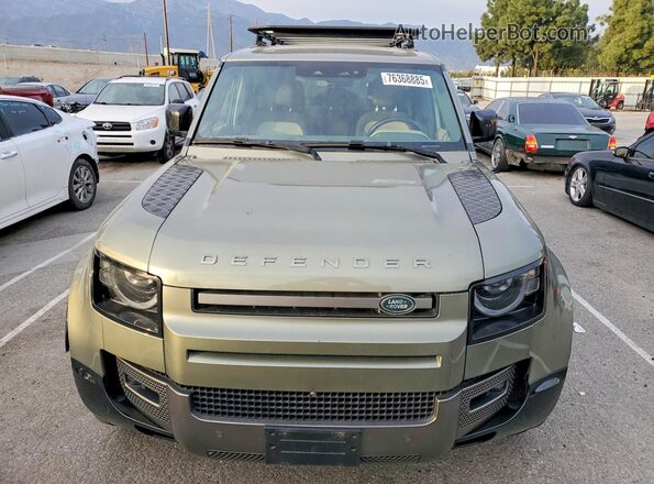 SALE37RU6M2037603 2021 LAND ROVER DEFENDER Green Front view