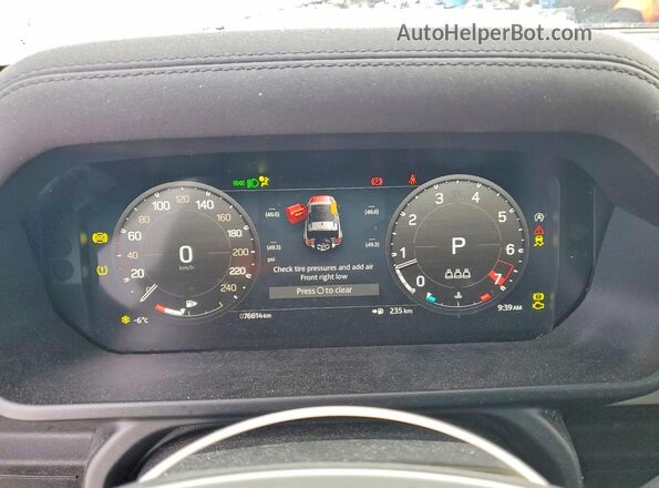SALEJ6EXXP2149003 2023 LAND ROVER DEFENDER Gray Вид щитка приладів