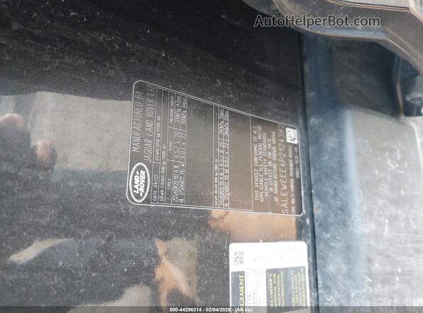 SALEWEEE4P2124382 2023 LAND ROVER DEFENDER Black Vista del compartimento del motor