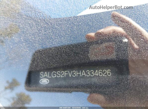 SALGS2FV3HA334626 2017 LAND ROVER RANGE ROVER White ძრავის განყოფილების ხედი