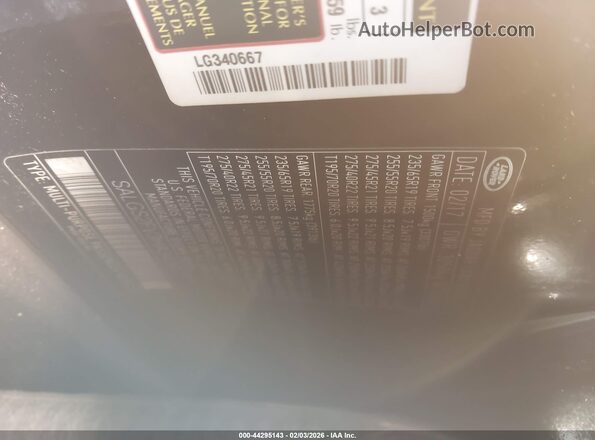 SALGS2FV3HA340667 2017 LAND ROVER RANGE ROVER Black Vista del compartimento del motor