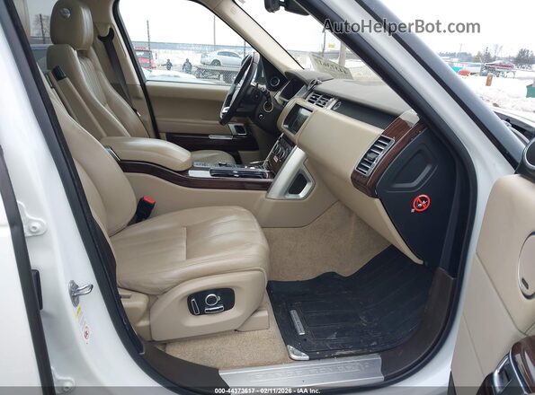SALGS2FVXHA353593 2017 LAND ROVER RANGE ROVER White Vista interior delantera