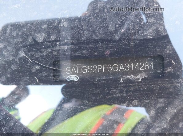 SALGS2PF3GA314284 2016 LAND ROVER RANGE ROVER  