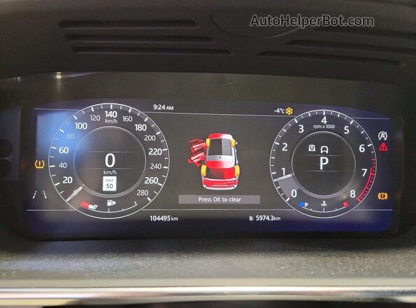 SALGS2RE3KA533422 2019 LAND ROVER RANGE Серый Вид щитка приборов