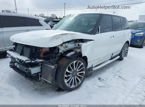 SALGS2RU8MA454984 2021 LAND ROVER RANGE ROVER Белый Передняя левая четверть